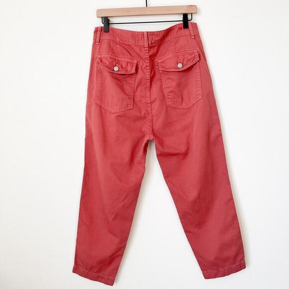 Sundry Croft Crop Pants Size 29 Deep Pockets Pink / Terra Cotta Cotton - Picture 2 of 10